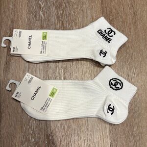 Chanel Black and white gwp Socks bundle of 2